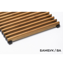 Верхняя декоративная решетка для скруглённых конвекторов, В=410 мм, H=15 мм, цвет Бамбук