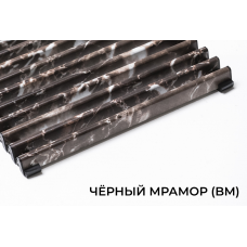 Верхняя декоративная решетка Decor Prestige, В=145 мм, H=15 мм, цвет Чёрный Мрамор