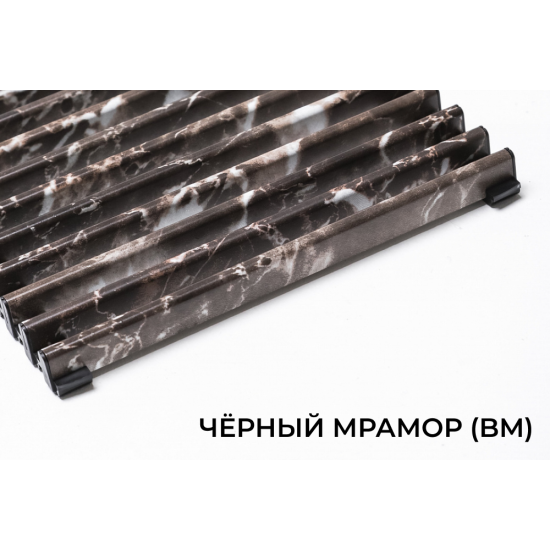 Верхняя декоративная решетка Decor Prestige, В=145 мм, H=15 мм, цвет Чёрный Мрамор