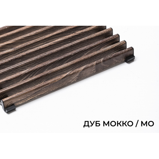 Верхняя декоративная решетка Decor Prestige, В=145 мм, H=15 мм, цвет Дуб Мокко