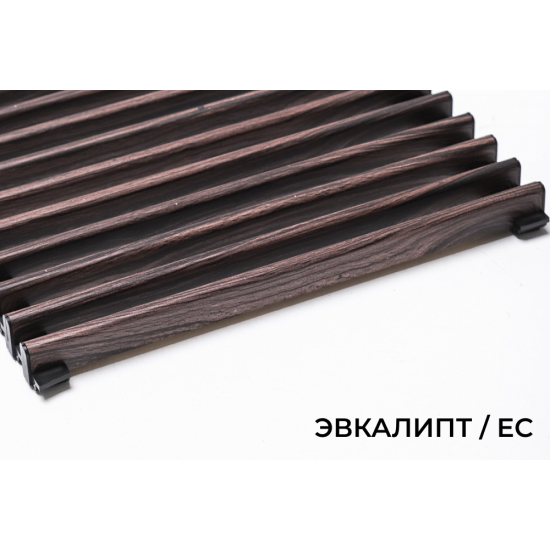Верхняя декоративная решетка Decor Prestige, В=145 мм, H=15 мм, цвет Эвкалипт
