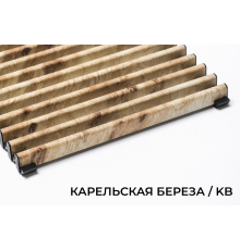 Верхняя декоративная решетка для скруглённых конвекторов, В=360 мм, H=15 мм, цвет Карельская Берёза