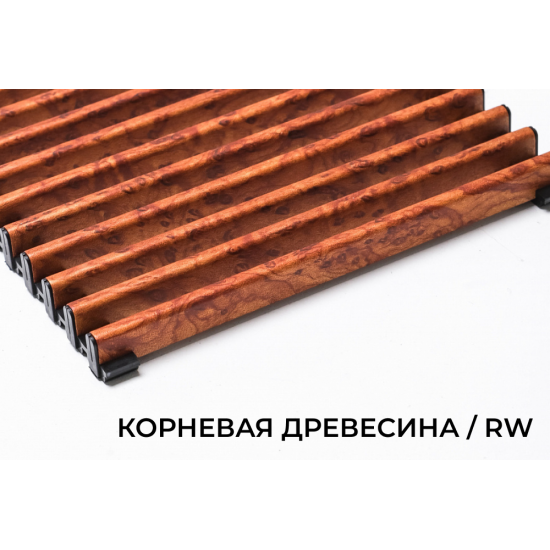 Верхняя декоративная решетка Decor Prestige, В=145 мм, H=15 мм, цвет Корневая Древесина