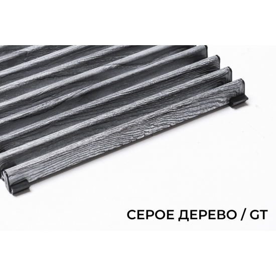 Верхняя декоративная решетка Decor Prestige, В=145 мм, H=15 мм, цвет Серое Дерево