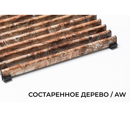Верхняя декоративная решетка для скруглённых конвекторов, В=360 мм, H=15 мм, цвет Состаренное Дерево
