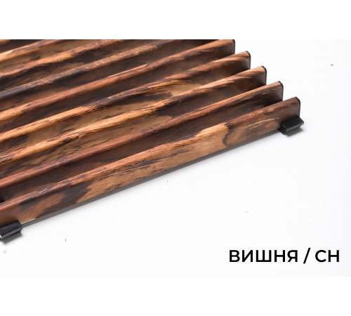 Верхняя декоративная решетка для скруглённых конвекторов, В=320 мм, H=15 мм, цвет Вишня