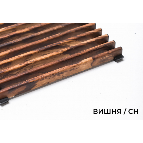 Верхняя декоративная решетка для скруглённых конвекторов, В=320 мм, H=15 мм, цвет Вишня