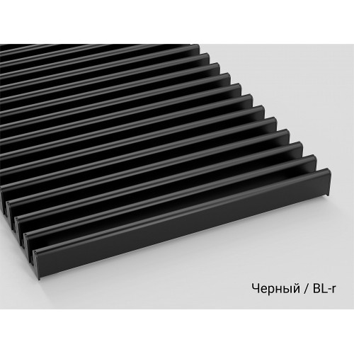DR 15.180RB-BL-r радиусная решётка  180 мм, чёрная