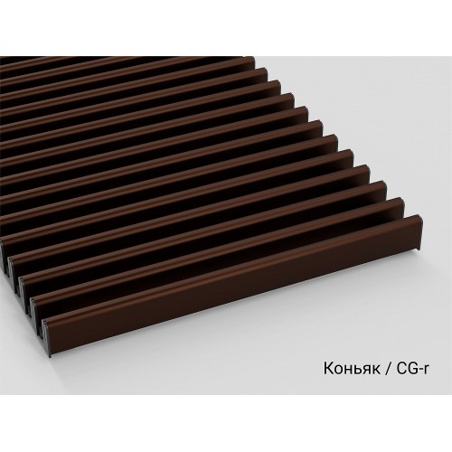 DR 15.180RB-CG-r радиусная решётка  180 мм, коньяк