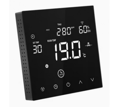 Термостат FC 285 на 230В черный Touch screen с Wi-Fi управлением Термостат FC 285 на 230В черный Touch screen с Wi-Fi управлением